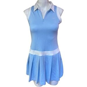 Nike Blue & White Tennis Dress Size L (14) Girls Approximately 12 Years old